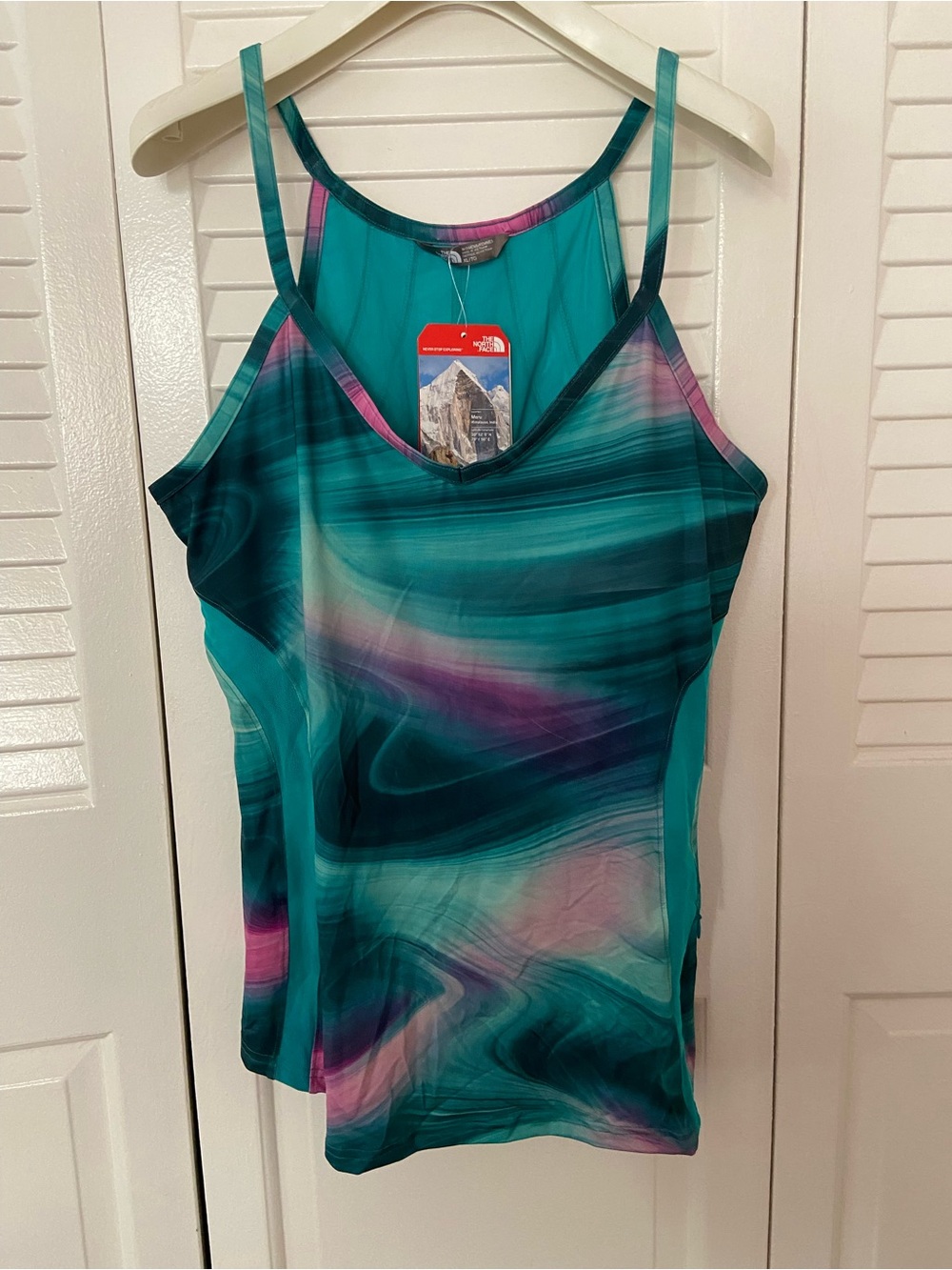 The North Face Teal & Purple Swirl Tank Top